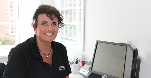 Anja i receptionen